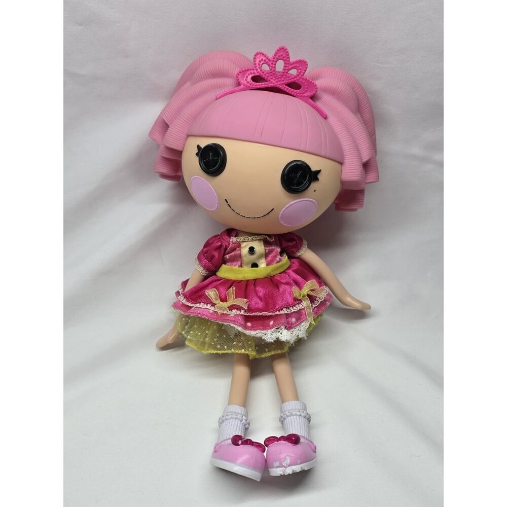 Lalaloopsy Jewel Sparkles Doll Full Size Pink Hair With Crown Retired 13"